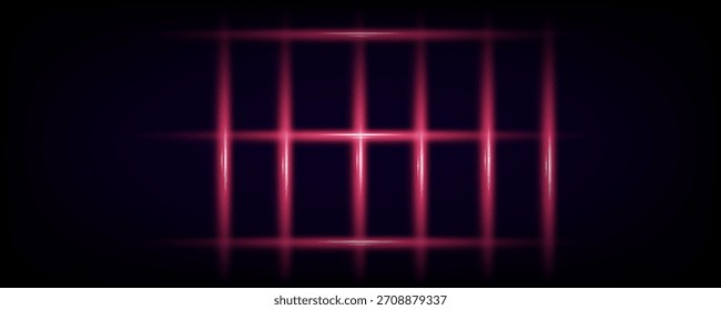 Líneas de luz roja, destello de haz Horizontal.

