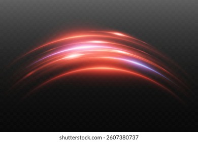 Red light neon wave, magic light effect of speed, and vortex.