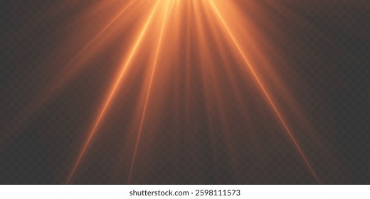 Red light rays of light, star flash and flare.