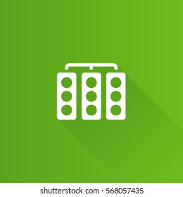 Red light sign icon in Metro user interface color style. Traffic road signal