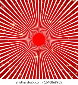 Red light spreading in a straight line from the center, beautiful, background - vector