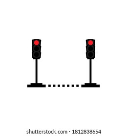 ilustración de diseño del vector de signo de parada de luz roja
