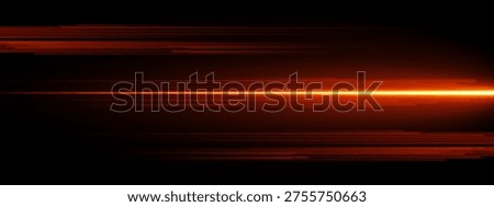 Red Light streaks on dark technology background banner abstract lines. Abstract Red light streaks crossing a dark background forming a horizontal technology banner with glowing neon lines.