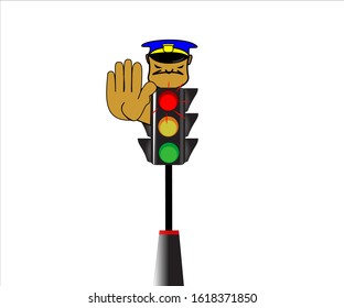 a red light symbol meaning stop