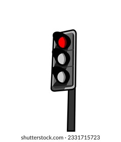 red light from traffic light. illustration
