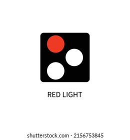 rotes Lichtzeichen, Vektorsymbol