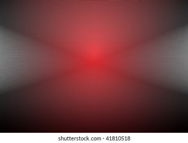 Red lighted metal grid