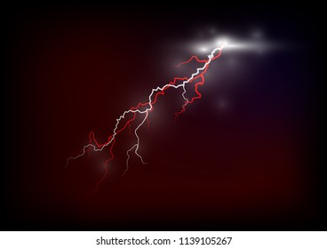 the red lightening super flash and the dark sky