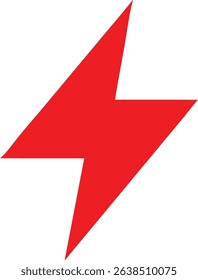 Red lightning bolt icon on black background