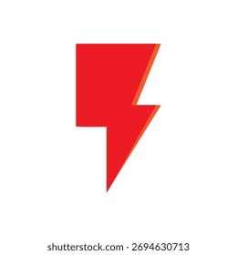 Rayo rojo que simboliza el poder, la energía, la velocidad y el fuerte impacto.
