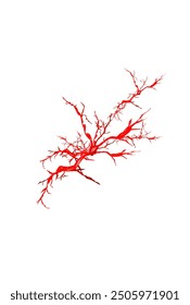 red lightning element vector icon without background