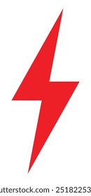 ícone de relâmpago vermelho ilustração vetorial. ícone elétrico vetor. ícone de energia. sinal de energia. Ícone Blitz. Nuvem de design simples. Isolado sobre um fundo branco