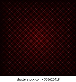 Red lights abstract geometric shape on dark background