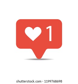 Red like icon. Vector illustration. eps 10