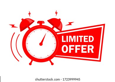 Red limited offer. Special offer badge. Big sale special offer. Red ribbon vector. Vector background. Store label. Vector illustration.