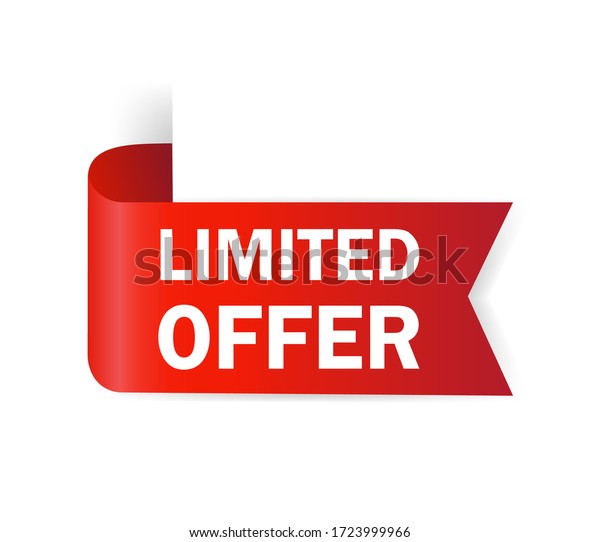 Red limited offer. Special offer badge. Big
sale special offer. Red ribbon vector. Vector background. Store
label. Vector
illustration.