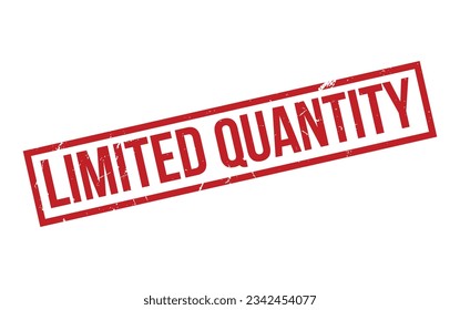 Red Limited Quantity Rubber Stamp Seal Vector