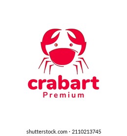 red line abstract crab logo design, vector graphic symbol icon sign illustration