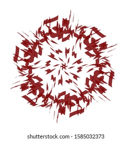 Red line art. Abstract vector