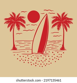 diseño de ilustraciones vectoriales de arte de línea roja