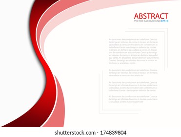Red line background on white paper background for Text and message design