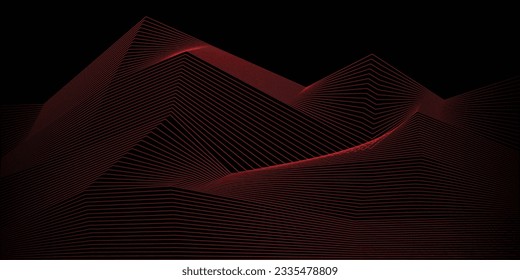 Línea roja y fondo abstracto negro