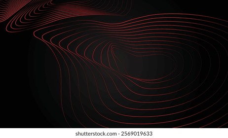 Red line and black background