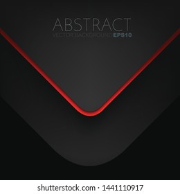 Red line black vector background 