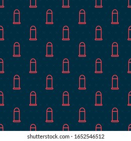 Red line Bullet icon isolated seamless pattern on black background.  Vector Illustration