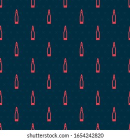 Red line Bullet icon isolated seamless pattern on black background.  Vector Illustration