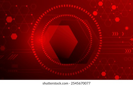 red line circuit networking high technology electric connecting abstract background