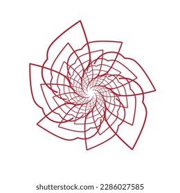 Logo de diseño de huracanes de la línea roja