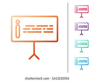 Red line Information icon isolated on white background. Set color icons. Vector Illustration