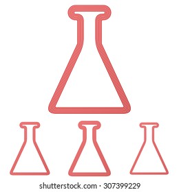 Red line lab logo design set