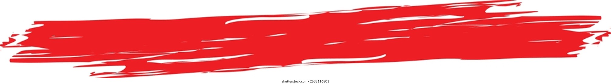 Línea roja de la pintura aislada, frotis rojo