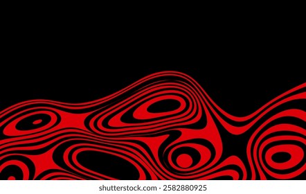 Red line pattern abstract background texture. Curvy and wavy backdrop.