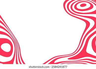 Red line pattern abstract background texture. Curvy and wavy backdrop.