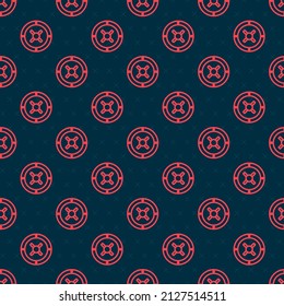 Icono de Red line Safe aislado patrón transparente en fondo negro. La puerta protege una bóveda de banco con una cerradura combinada. Protección de datos fiable.  Vector
