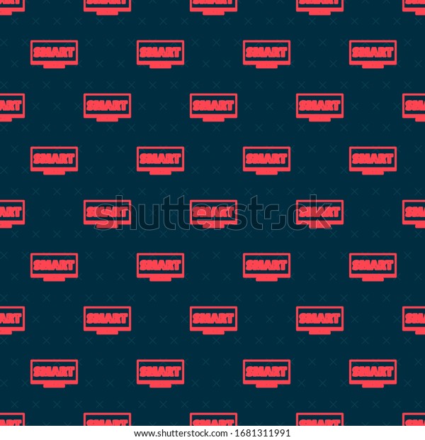 Red Line Screen Tv Smart Video Stock Vector (Royalty Free) 1681311991