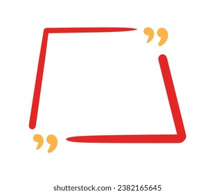 Red Line text box frame hand drawn of speech bubbles message for handwritten conversation, chatting, speak and talk on white background