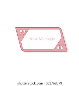 Red Line Textured Layout Template with Quotation Marks