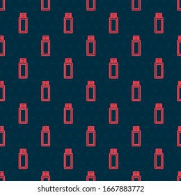 Rote Linie USB-Flash-Laufwerk Symbol einzeln nahtlos Muster auf schwarzem Hintergrund. Vektorillustration-Illustration