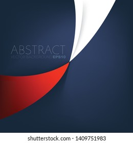 Red line vector background curve overlap layer on dark space for text design