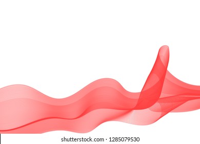 red line wave abstract background 
