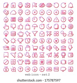 red line web icon - set 2