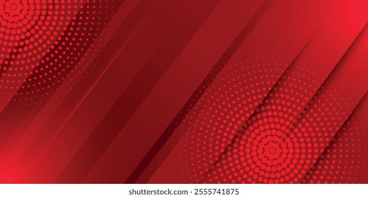 Red line with white architecture futuristic background minimal concept vector illustration subtle design