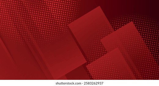 Red line with white architecture futuristic background minimal concept vector illustration