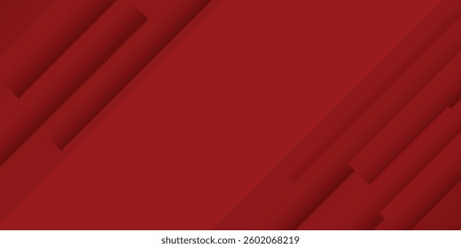 Red line with white architecture futuristic background minimal concept vector illustration subtle design.