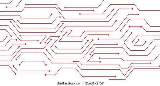 Red line and white background