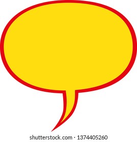 red line yellow text balloon